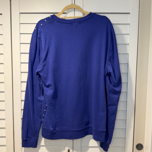 Alex Stevens T-Rex Candy Cane Christmas Sweatshirt Blue Men’s Size L - Picture 11 of 13